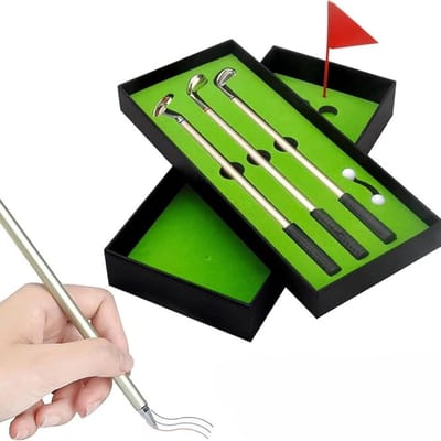 Golf Penset - Minigolf set met balpen, ballen en vlaggen - Geschenkdecoraties (3 stuks/set) - Voor golf liefhebbers