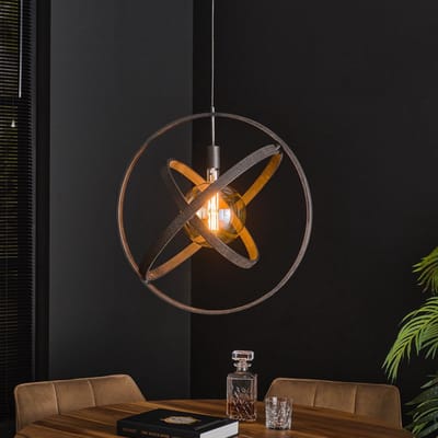 Dimehouse Hanglamp Industrieel Galaxy 1-lichts Open Zwart 1-lichts - Metaal - Industrieel