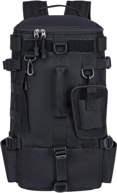 Visrugzak - Outdoor tas - Vissen en reizen - Waterdicht ontwerp - 47 cm hoog - Zwart