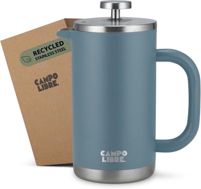 Koffiezetter - Koffiepers - Verse Koffie - Dubbelwandig Geïsoleerd - 600ml - Blauw