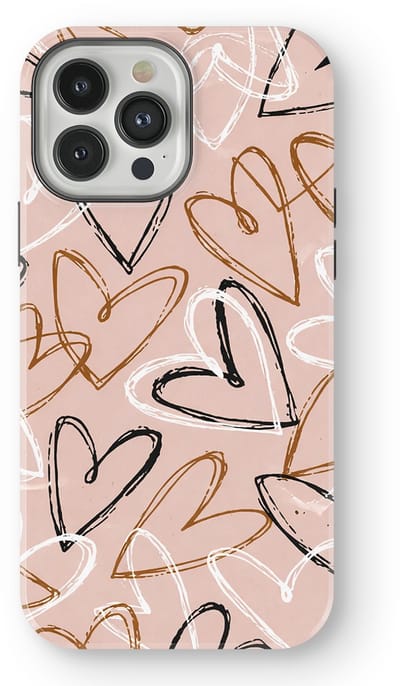 Tough Hoesje met Hartjes geschikt voor iPhone 13 Pro | Little Love Tough Case Geschikt voor Mag | Hartjes Print Backcover geschikt voor iPhone 13 Pro Artful Hearts