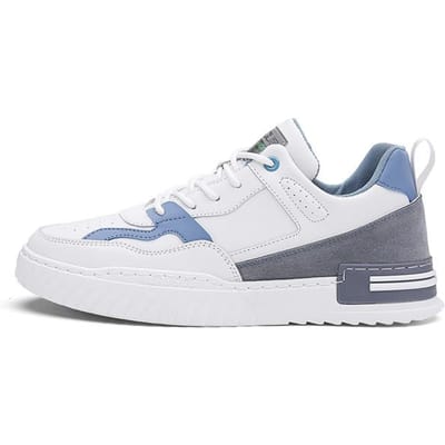 Chaussures Décontractées Classiques Blanches Mode Homme Printemps Léger Cuir Véritable Haut Baskets Homme École Marche Antidérapantes Chaussures Homme 42 white