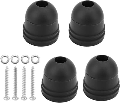 Deurstopper Set - Schuifdeur Bumper - Schade Voorkomen - Duurzaam Rubber - 4 Stuks - Zwart