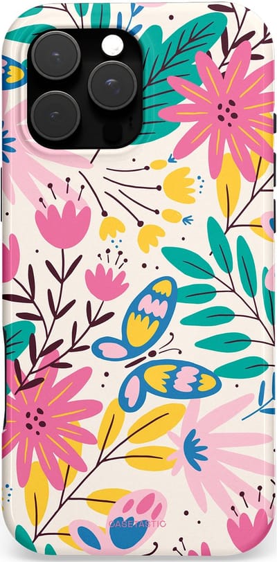 Casetastic Hoesje Geschikt voor Apple iPhone 16 Pro Max Magsafe - Stijlvolle Beschermende Duo-layer Case - Lente Leven