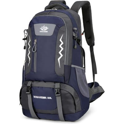 Wandelrugzak 60L Waterbestendige kampeerrugzak voor heren en dames Outdoor Sport Reizen