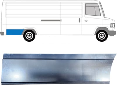 Reparatiepaneel achterspatbord voor Mercedes T2 1986-1996 / Rechts