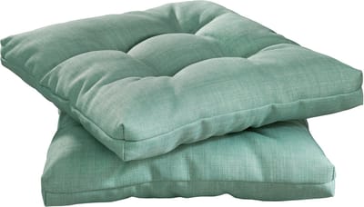 sleepling 40 x 40 cm stoelkussens 2-delige set | hoes van meubelstof | wasbaar op 40 graden | 40 x 40 x 6 cm | turkoois