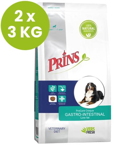 Prins Procare Croque Diet Gastro-Intestinal Zalm - Hondenvoer - 2 x 3 kg