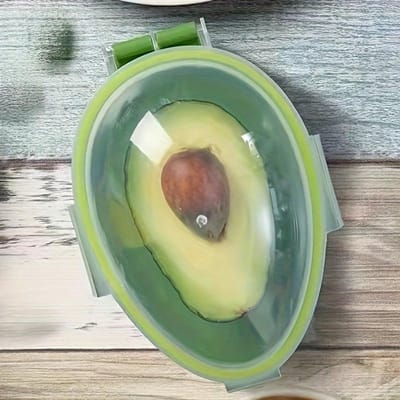 Herbruikbare Avocado Bewaarbak - Plastic Klapdeksel Verse Pod Voor Avocado, Multifunctioneel, Vaatwasmachinebestendig one-size groen