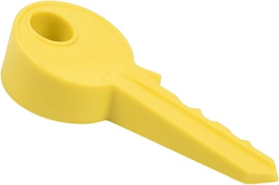 Siliconen Deurstopper in Sleutelvorm, Universele Wedge voor Thuis, Tuin en Kantoor - Veiligheid en Bescherming voor Deuren (Geel)