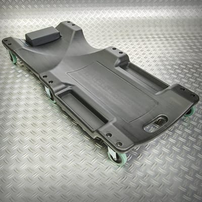 Datona® Garage Rolmat Monteursbed – Met Zachte Kussen en 6 Zwenkwielen – Max. Belastbaar Gewicht 125 kg – Afmetingen 100 x 48 x 11 cm
