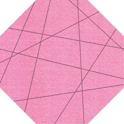 8-Hoek lijnen vilt onderzetters - Roze - 6 stuks - 9,5 x 9,5 cm - Tafeldecoratie - Glas onderzetter - Cadeau - Woondecoratie - Woonkamer - Tafelbescherming - Onderzetters Voor Glazen - Keukenbenodigdheden - Woonaccessoires - Tafelaccessoires