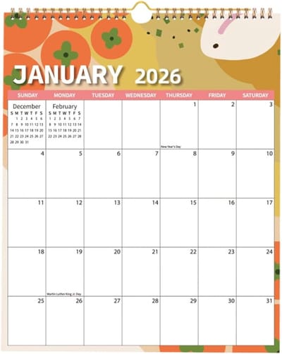 Wandkalender 2026 - Jaarkalender Planner - Gezinsplanning - Waterdicht Papier - 37 x 29.5 cm - Meerdere Kleuren
