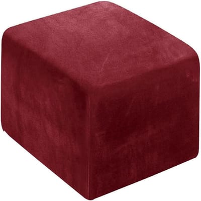 Voetenbank Hoes - Ottomaan Pouffe - Meubels Beschermen - Stretch Fluweel - 45x45cm - J