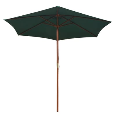 vidaXL - Parasol - 270x270 - cm - houten - paal - groen