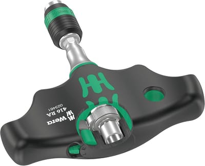 Rateltool 1/4" met 45 mm Grip - Zwart-Groen