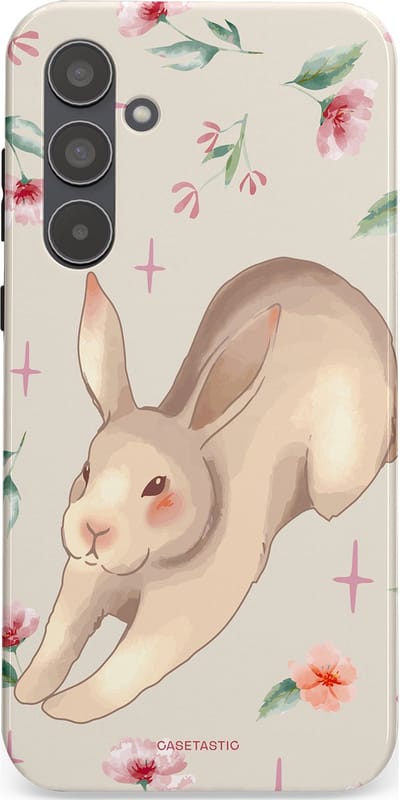 Casetastic Hoesje Geschikt voor Samsung A55 - Stijlvolle Beschermende Duo-layer Case - Lief konijntje