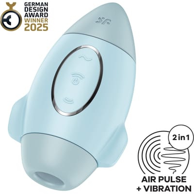 Satisfyer Misson Control | 10cm | Dubbele luchtpulsvibrator | 2-in-1 - drukgolven en trillingen | Oplaadbare batterij | Waterdicht (IPX7) | Huidvriendelijke siliconen