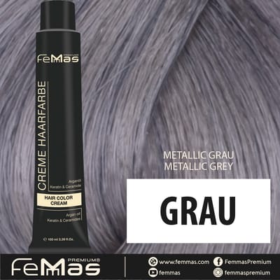 Femmas (Grijs) - Haarverf - Metallic - 100ml