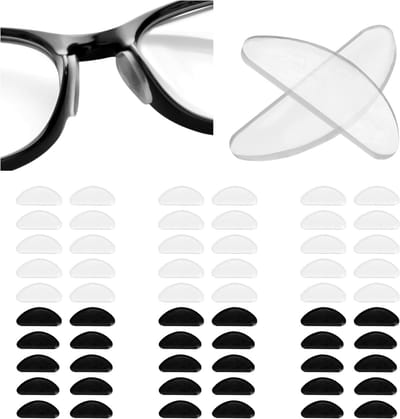 30 paar siliconen neuspads - zelfklevende set - antislip neuspads - D-vormige brillenpads - zachte neusgrepen voor brillen en zonnebrillen (2)