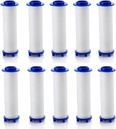 Set van 10 PP Katoenen Chloorresidu Filters voor Douchekop - Universele Sedimentcartridges voor Schone Waterkwaliteit (8 x 2 cm)