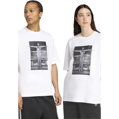 Adidas Unisex Originals Hot Shot Graphic Tee White Taglia: XS | Maglie Sportivi Outlet | Unisex | Bianco