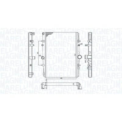 Radiator, motorkoeling MAGNETI MARELLI 350213199400