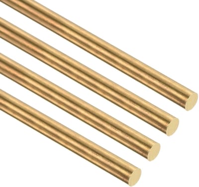 4 Stuks 3mm x 300mm Messing Staven, Ronde Massieve Messing Stangen voor DIY, Lastechnieken en Modelbouw