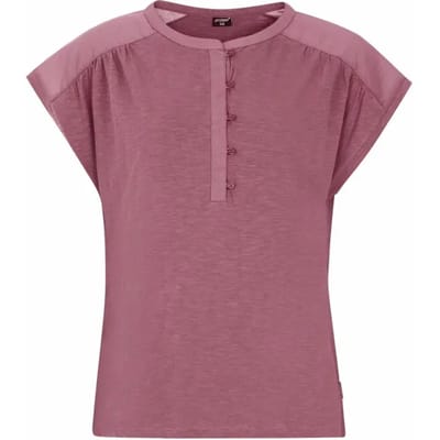 Protest Prtbaila – T shirt Dames – Korte mouwen – Ronde hals – Knoopsluiting