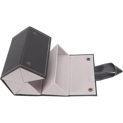 Zonnebril Organizer Hoes Multifunctioneel Meerdere Sleuven PU Leer Reizen Brillenhoes Opslag voor Brillen Sieraden zwart