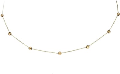 Glow schakelketting balletjes - goud (14kt) -43 cm