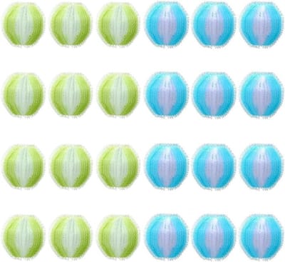 Dailygoods- Pluisballen Dierenhaarverwijderaar - 24 Stuks - Herbruikbare Wasballen - Nylon - 4 cm - Pluizen Verwijderen - Antiharen Functie
