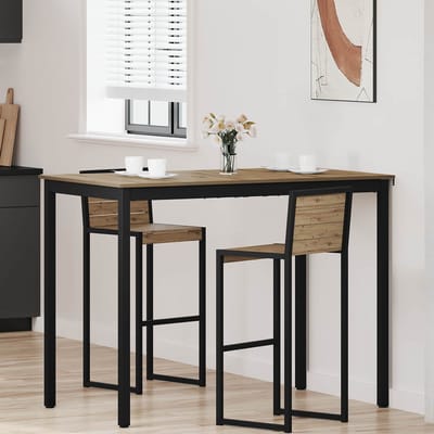vidaXL - Staande - Bartafel - Bewerkt - hout - Rechthoekig