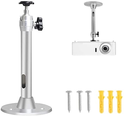 Universele 360° draaibare aluminium standaard - Mini-plafondhouder - Projector plafondhouder - Mini beamerhouder - Beamer Plafondhouder - Beamer Standaard - Beamerbeugel Muu