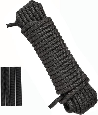 Sterk Gevlochten Multifunctioneel Touw 6mm 30m Zwart