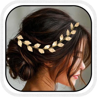 Elegant Blad Haaraccessoire Goud - Bruidssieraad voor Bruiloft en Gala