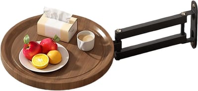 Opvouwbare Wandtafel - Dienblad Tafel - Ruimte Besparen - Wandmontage Ontwerp - 30 x 3 cm - Zwart Walnoot