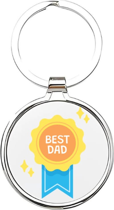 Akyol - Best dad Sleutelhanger - papa - Vaders - Vader sleutelhanger - Papa sleutelhanger - Sleutelhanger papa - Familie sleutelhanger - Vaderdag cadeautje - Papa cadeau - Dad - stiefvader - schoonvader - Fathersday - 4 x 7,5 CM