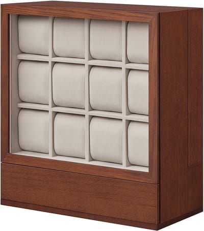 Watch Box Organizer - Sieradenopbergdoos - Displaystandaard - MDF Fluweel Acryl - Elegant ontwerp - Ruime compartimenten - Beschermend deksel - 15 cm x 29,5 cm x 32,5 cm