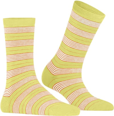 FALKE Stripe Uniform gedessineerd katoen sokken dames geel - maat 35-38