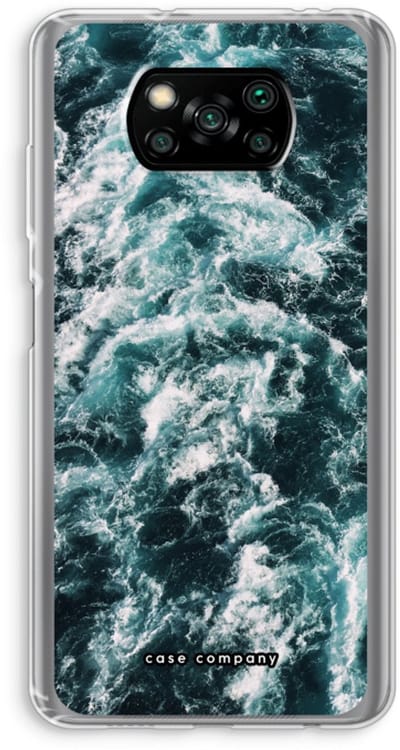 Case Company® - Hoesje geschikt voor Poco X3 Pro hoesje - Zee golf - Soft Cover Telefoonhoesje - Bescherming aan alle Kanten en Schermrand
