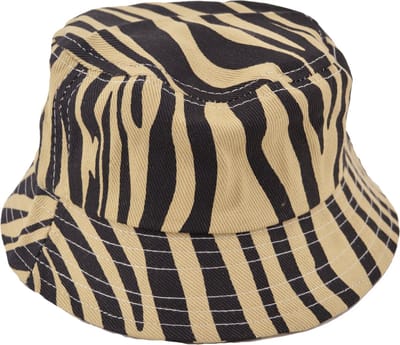 Kinder Bucket Hat / Strand Hoed - Zebra Zwart/Beige | 52-54 cm | Katoen | Fashion Favorite