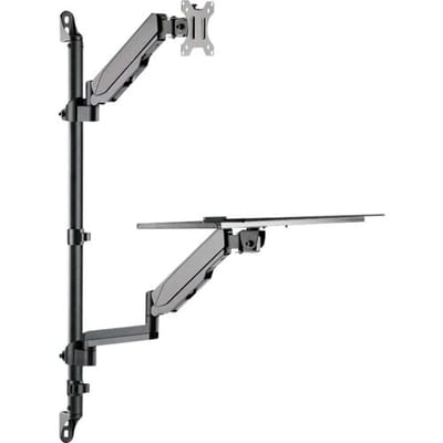 Neomounts WL90-325BL1 Wandbeugel voor monitor Aantal monteerbare displays: 1 Display(s) 43,2 cm (17) - 81,3 cm (32) Zwart Toetsenbordhouder, In hoogte