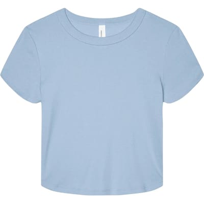 Bella+Canvas Women´s Micro Rib Baby Tee BL1010 - Solid Baby Blue Blend - XS