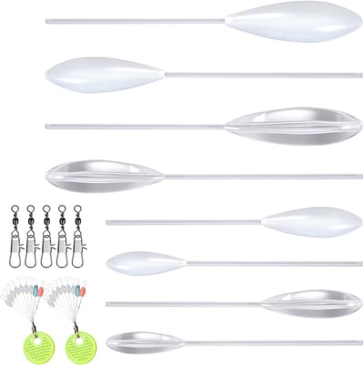 Trout Visserij Set met 8 Stukken, Drijvende en Zinkende Sbirolino's, Perfect voor Forel Vissen en Kleine Lijnen