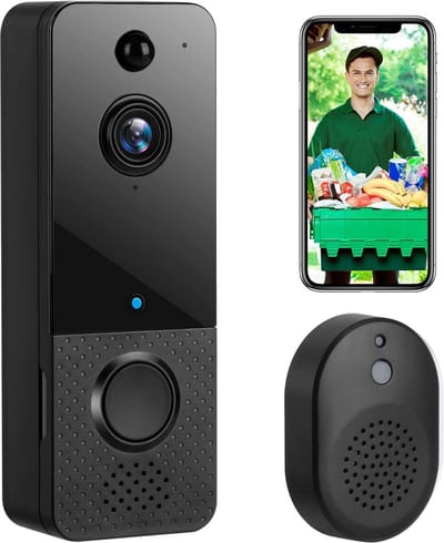 1080P WiFi Draadloze Videodeurtelefoon met Nachtzicht en Voetgangersdetectie - Tweewegintercom - Cloudopslag - IP65 Waterdicht Deurbel