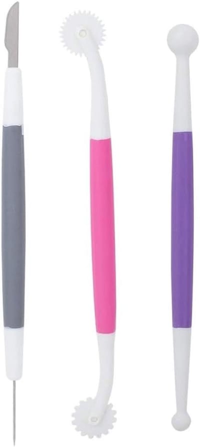 Basis Set voor Fondant Cake Versieren - Bloempatronen - 3 Stuks Gereedschap voor Gom Pasta Modellering