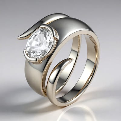 Cavill - Zilveren ring - 925 Sterling Zilver - Danburiet 1,458 ct Ovaal Briljant - Moderne handgemaakte ring met blauwe Mexicaanse edelsteen