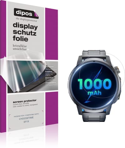dipos – 6x Beschermfolie geschikt voor CHOOSETIME EF19 | Krasbestendige & heldere Screenprotector Ultra-Thin