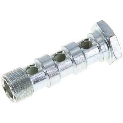 Banjobout 3-weg Verzinkt Stalen G3/8'' Buitendraad 57mm